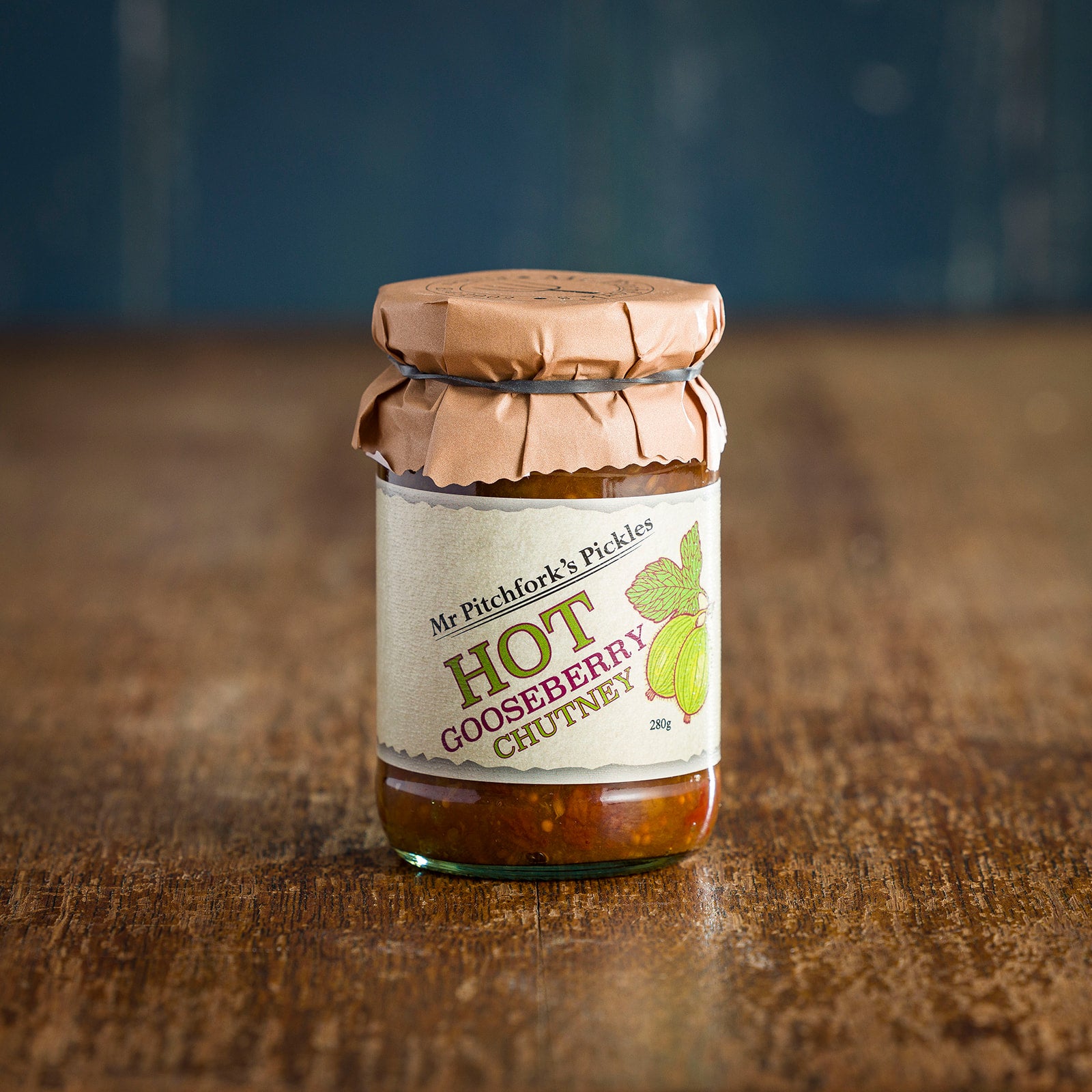 Hot Gooseberry Chutney 280g Ye Olde Pork Pie Shoppe