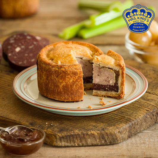 Mrs King’s Melton Mowbray Black Pudding Pork Pie 320g
