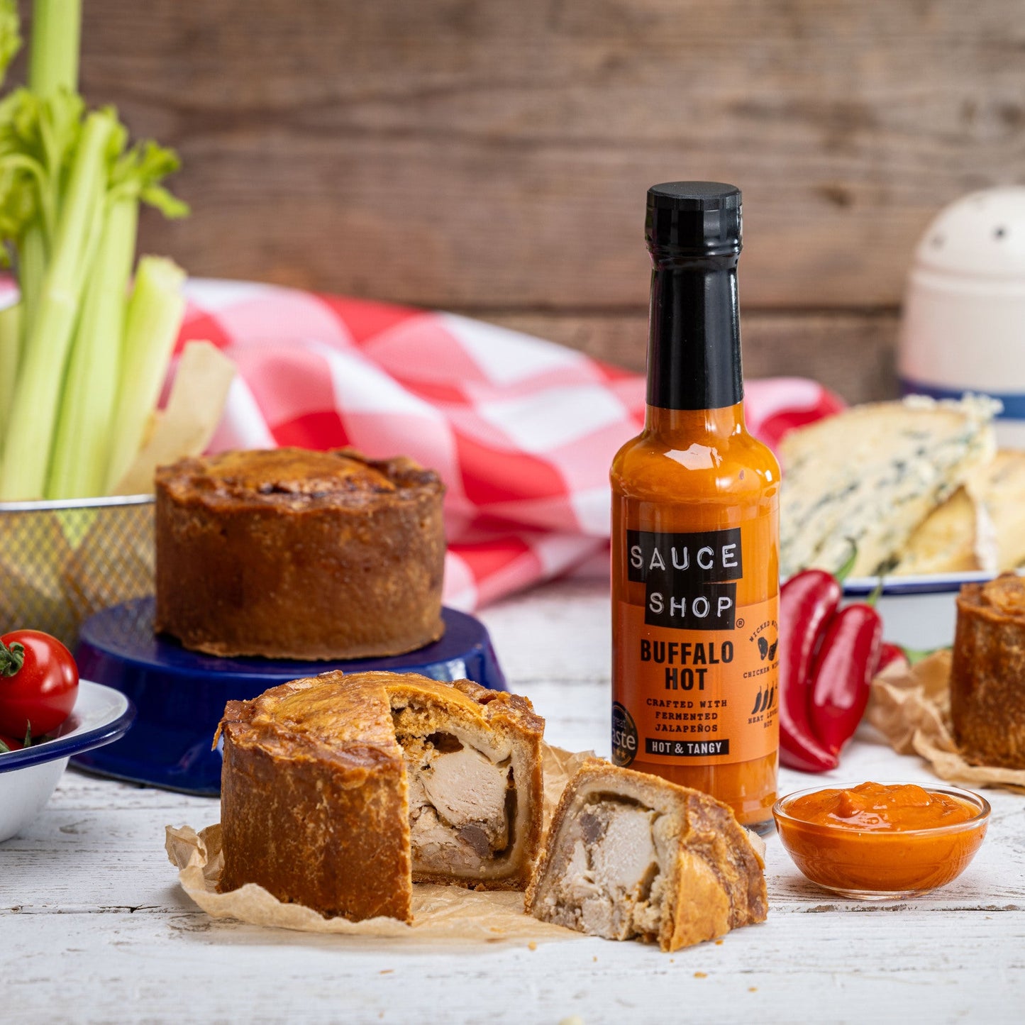 Sauce Shop Buffalo Chicken & Stilton Pork Pie