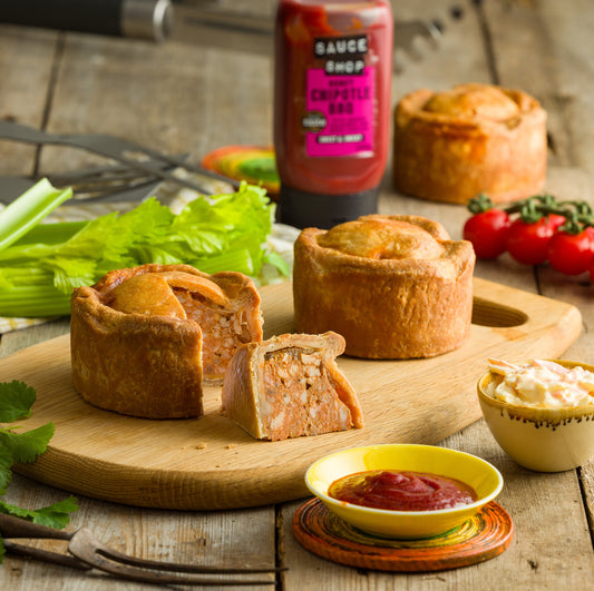 Chipotle BBQ Chicken Pork Pie